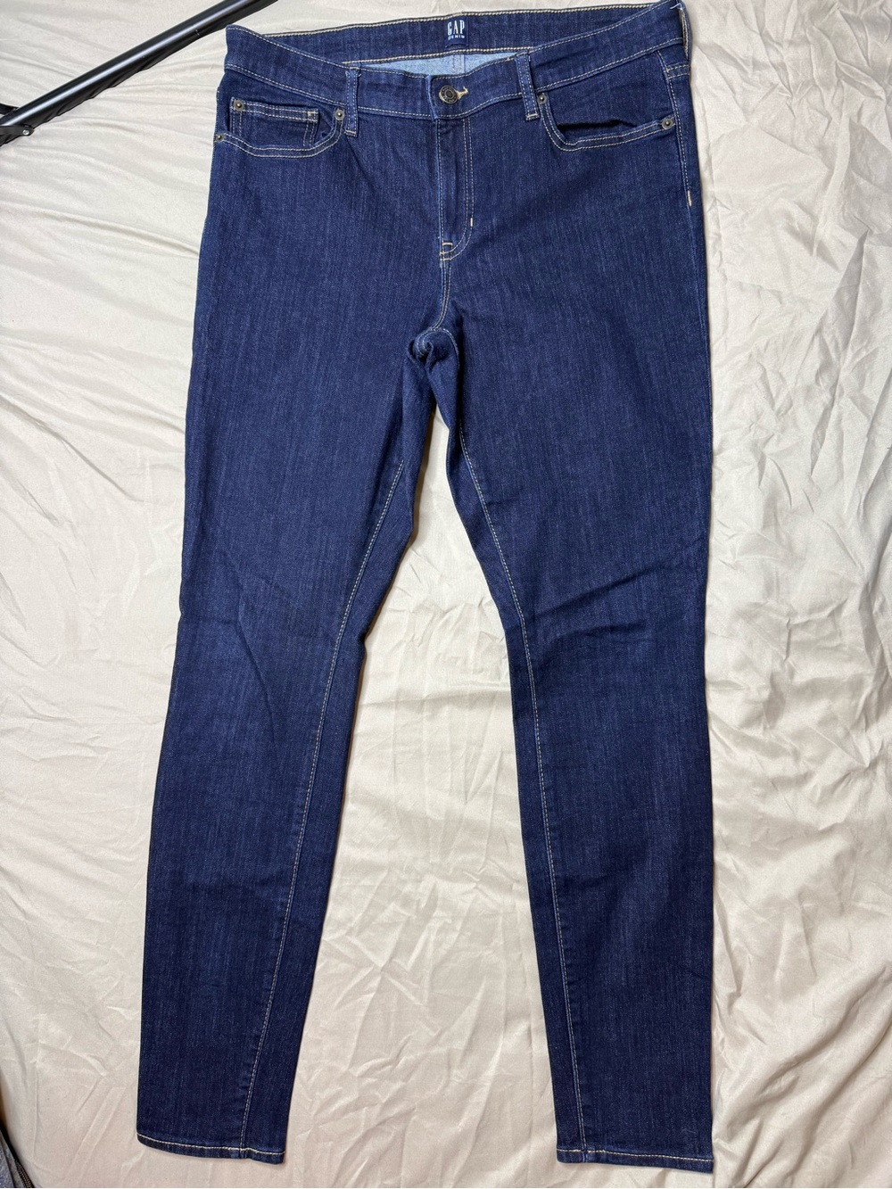 GAP Indigo Skinny Jeans - Deep Blue Stretch Denim Womens 31 Regular